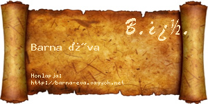 Barna Éva névjegykártya